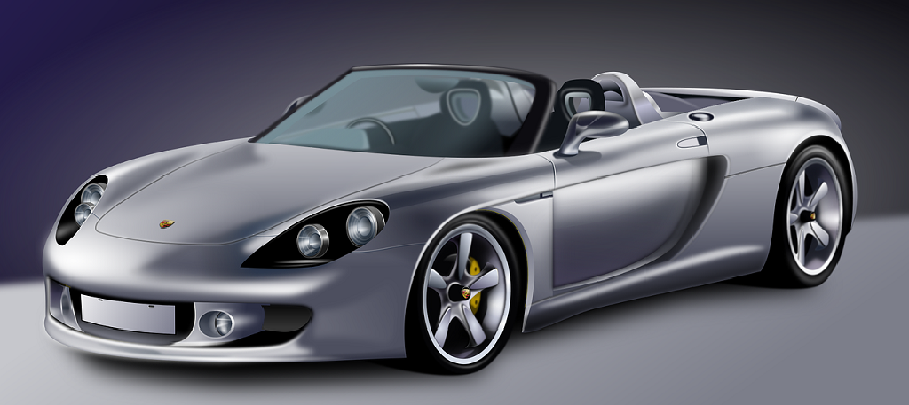 gray sport car